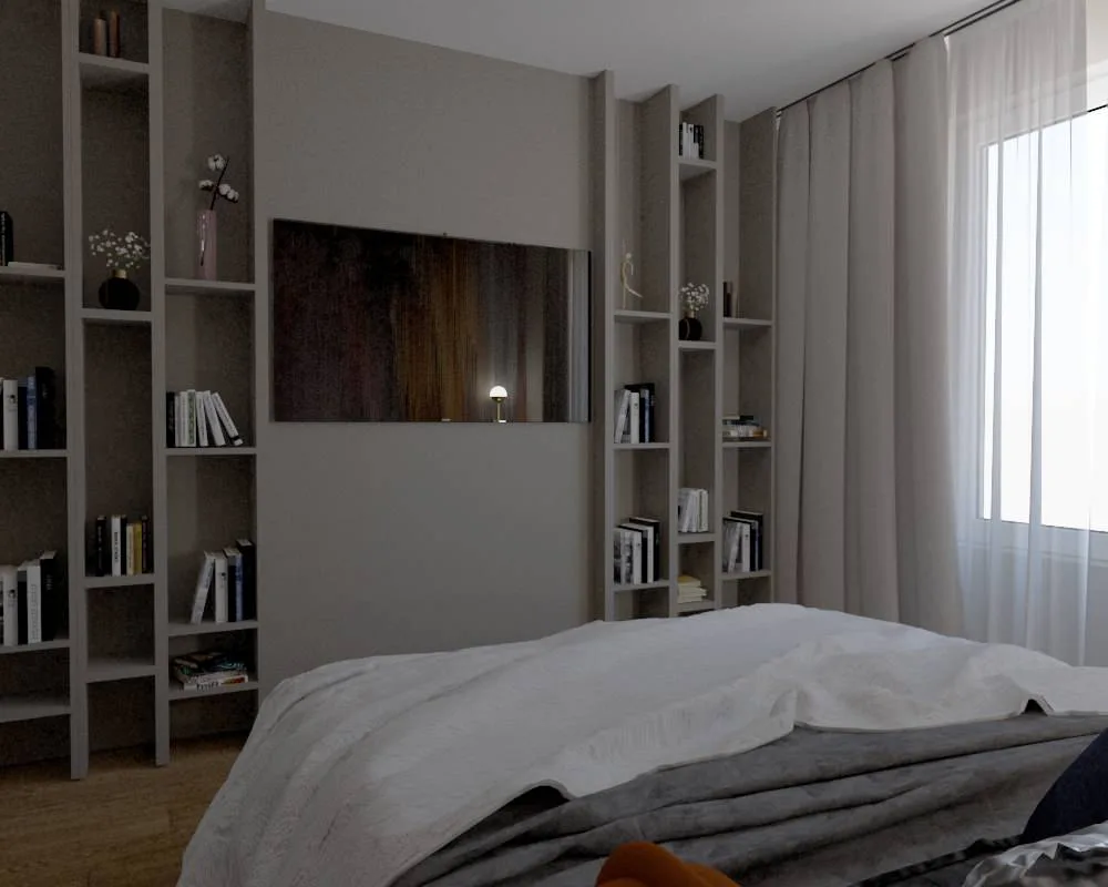 NOVIN III спальня, дизайн-проект интерьера